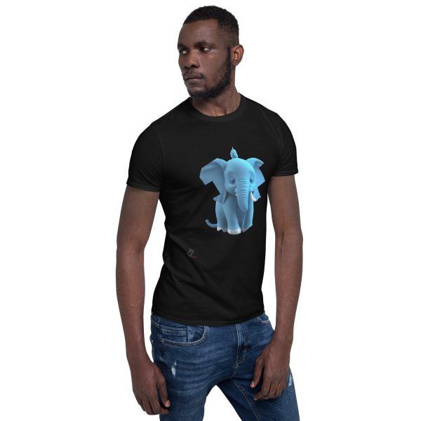 Magliette cotone unisex a maniche corte – Elefante 2, Santoni Shopping